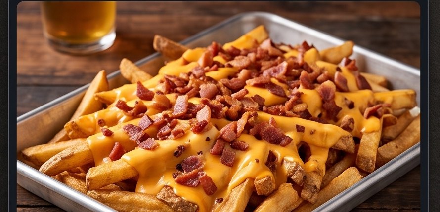 Papas Criminales — papas rústicas con salsa de queso